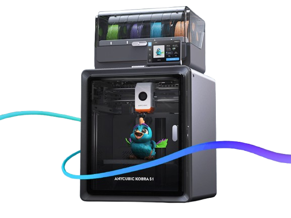 Anycubic 3D printer printing a fidget toy in PLA