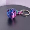 rose flower keychain, enchanted rose keychain, belle keychain, disney inspired gift, fan art keyring, rose bag charm, uk made gift, beauty and beast gift, cute keychain, rose charm, disney fan art, fairytale keychain, romantic gift