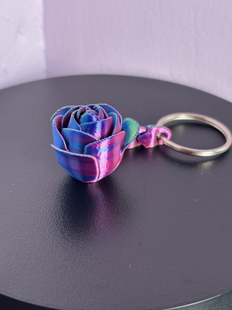 rose flower keychain, enchanted rose keychain, belle keychain, disney inspired gift, fan art keyring, rose bag charm, uk made gift, beauty and beast gift, cute keychain, rose charm, disney fan art, fairytale keychain, romantic gift