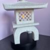 3D printed Japanese lantern tealight holder in stone-look PLA finish