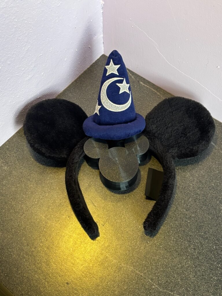 3D printed black mouse ear wall holder for headbands