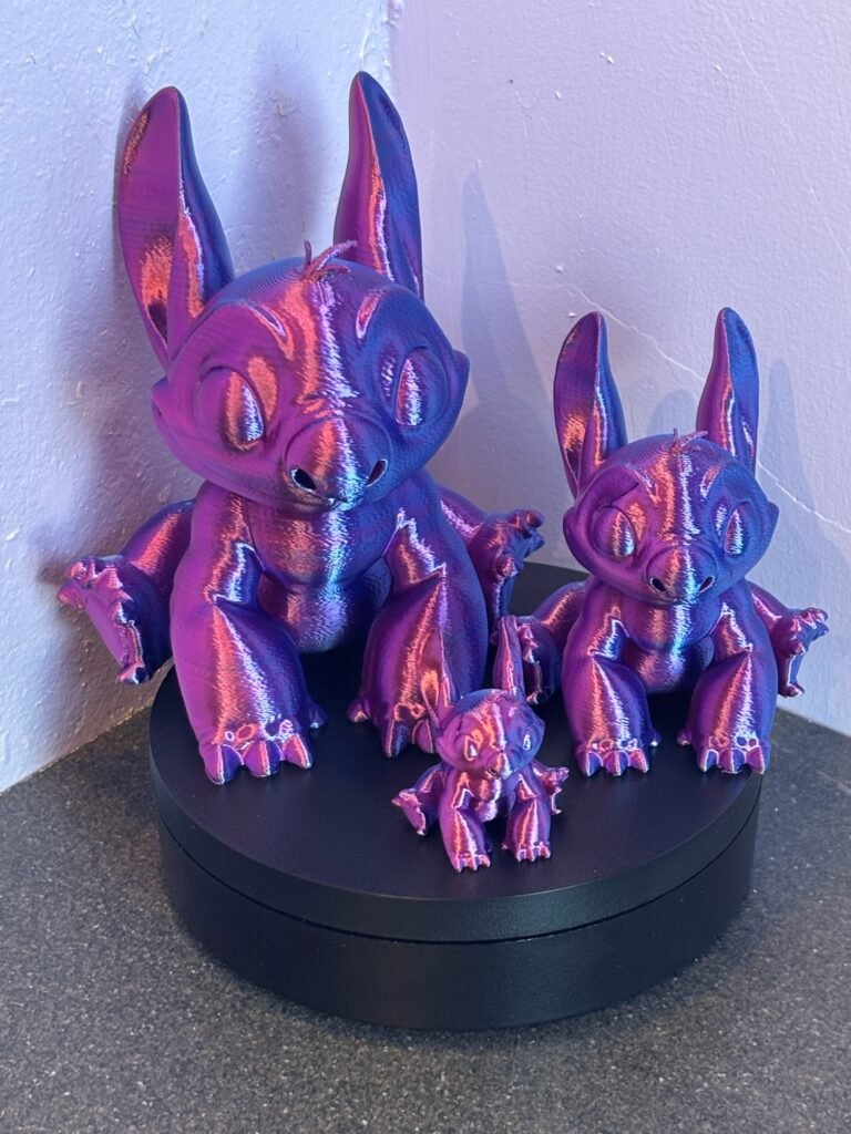 3D printed rainbow stitch ornament fan art collectible in PLA