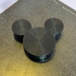 3D printed black mouse ear wall holder for headbands