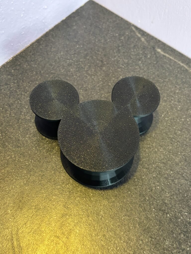 3D printed black mouse ear wall holder for headbands