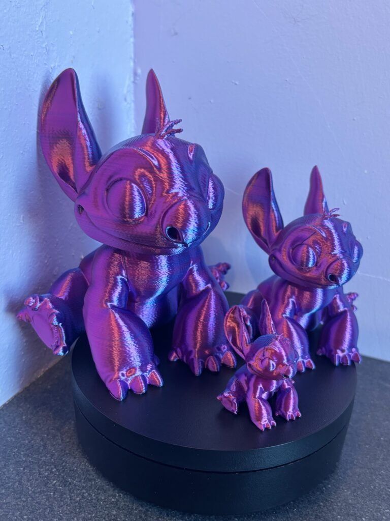 3D printed rainbow stitch ornament fan art collectible in PLA