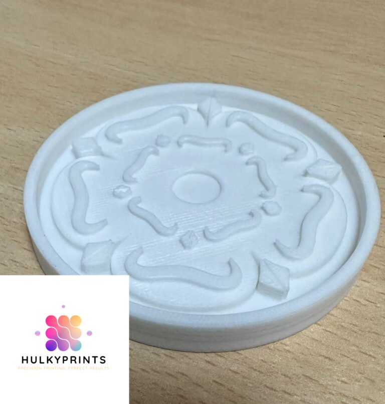 Custom 3D printed parts in assorted PLA colours, UK printing service