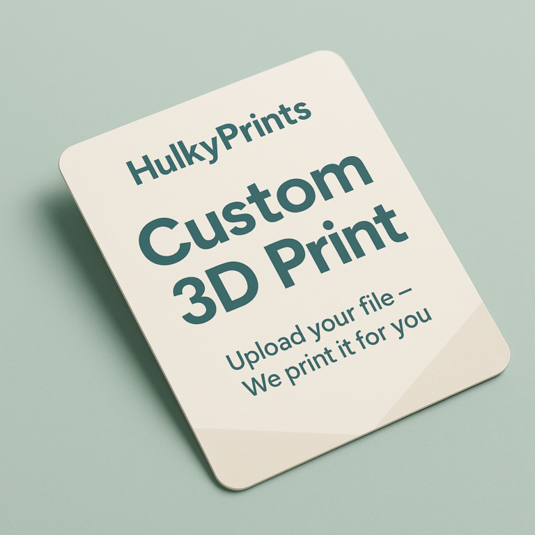Custom 3D printed parts in assorted PLA colours, UK printing service