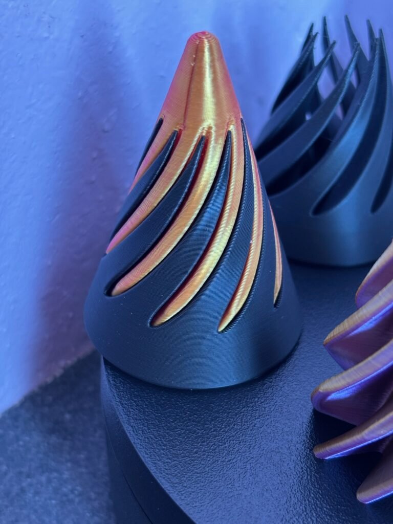 8cm tall cone fidget toy stress relief sensory desk accessory