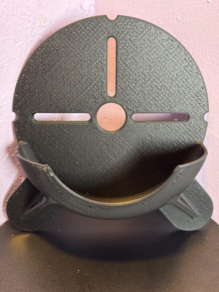 Close-up of circular drill dust catcher tool