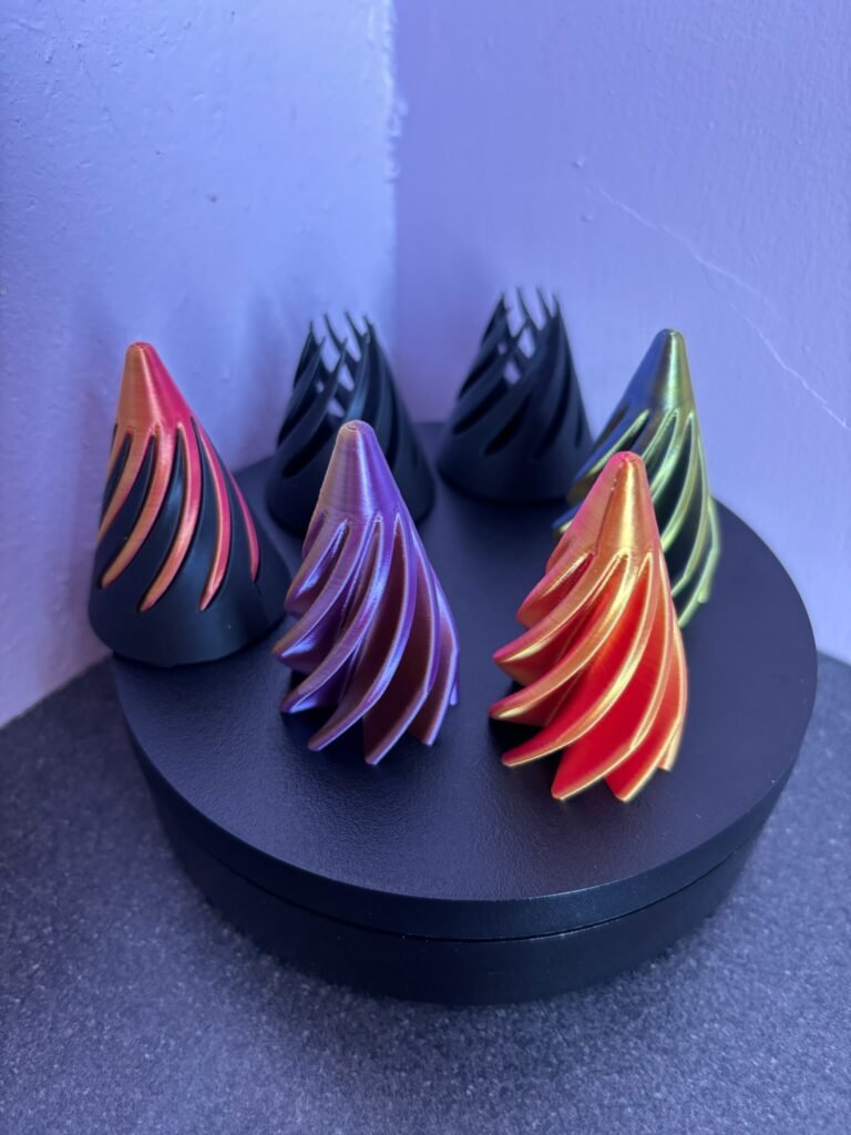 8cm tall cone fidget toy stress relief sensory desk accessory