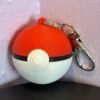 Fan-made Poké Ball design keychain with silver clip