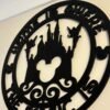Disney inspired 3D printed wall art featuring a castle silhouette