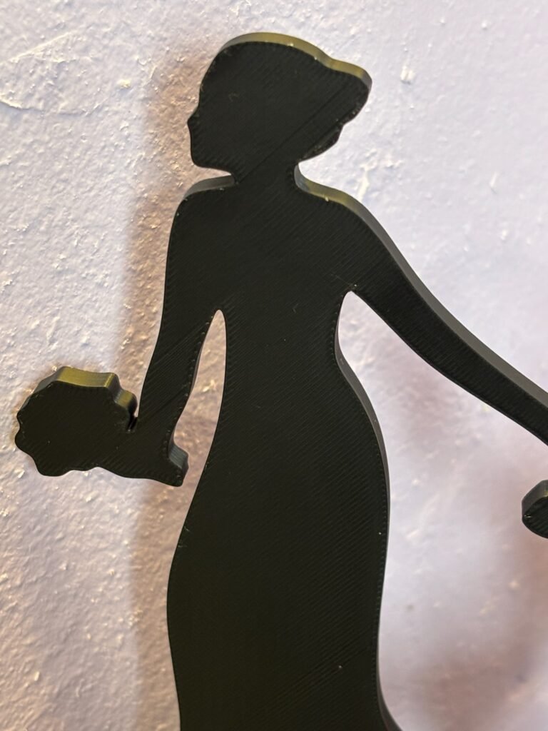 Personalised cake topper for weddings – demonstration design