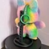 Adjustable Labubu display stand holding Lafufu plush toy