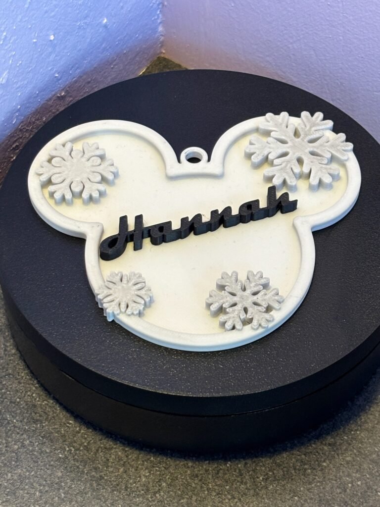 Personalised Mouse Christmas Ornament – Custom Name Tree Decoration