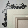 Black 3D printed Disney inspired Christmas door corner hanger