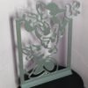 3D printed mouse silhouette décor on display stand