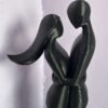 abstract couple sculpture – modern 3d printed love figurine