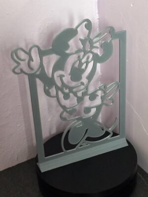 3D printed mouse silhouette décor on display stand