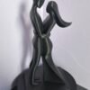 abstract couple sculpture – modern 3d printed love figurine