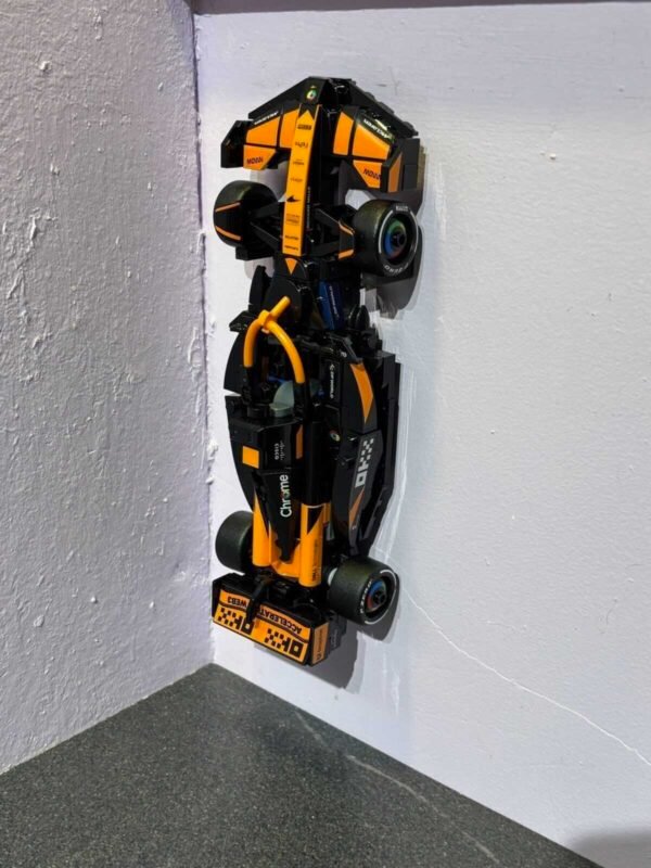 Formula 1 Speed Champions car displayed on discreet wall hook