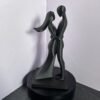 abstract couple sculpture – modern 3d printed love figurine