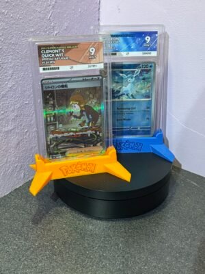 ACE slab display stand holding graded TCG card