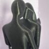 abstract couple sculpture – modern 3d printed love figurine