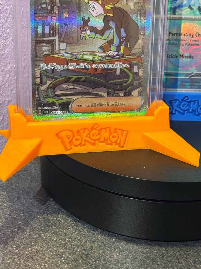 Trading card slab stand compatible with ACE Grading
