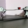 valentine’s couple cup & string phone sculpture – romantic love display