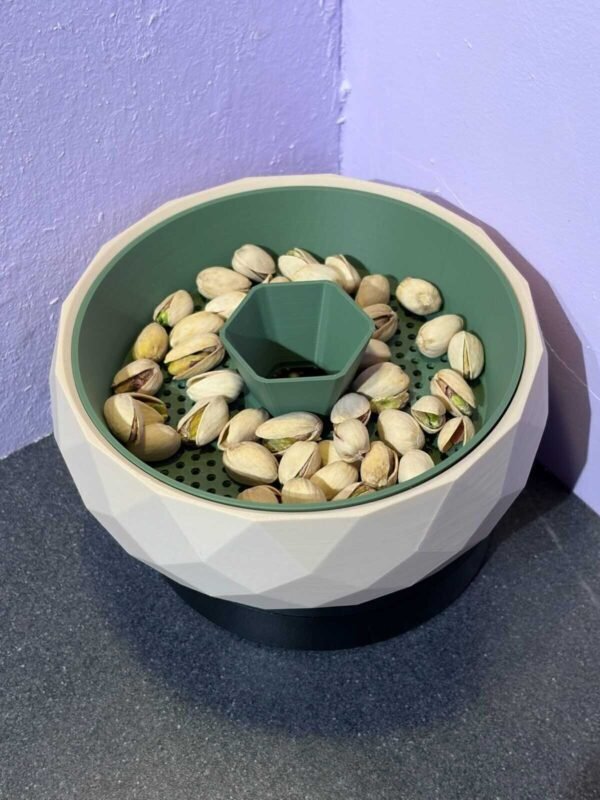 pistachio bowl with hidden shell compartment