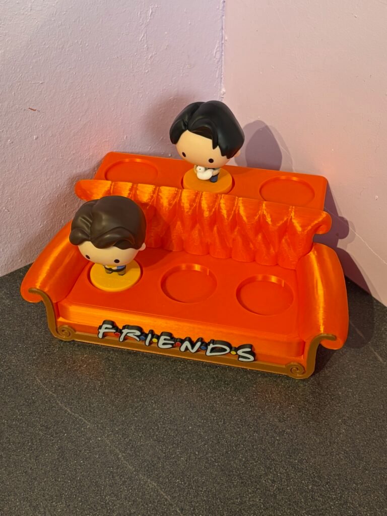 Friends sofa showing 2 characters