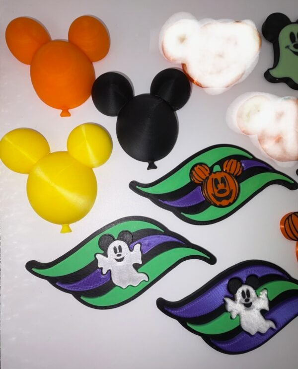 halloween cruise magnet bundle — 13 piece 3d printed stateroom door decoration set | save over 15% | fish extender collection
