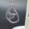 hummingbird teardrop dangle earrings – 3d printed lightweight jewellery