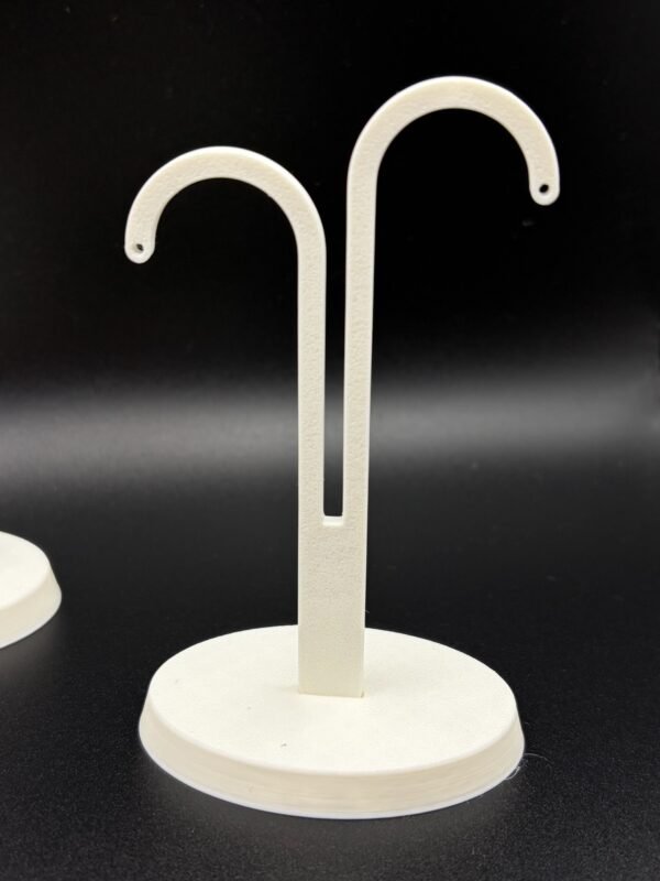 3d printed earring display stand set — set of 3 minimal hook jewellery stands | tall asymmetric, short asymmetric & symmetric | black or white