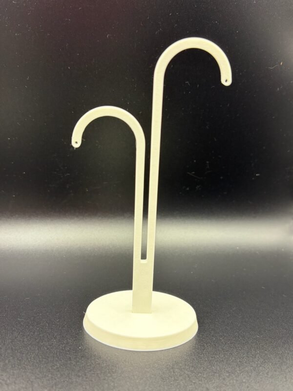 3d printed earring display stand set — set of 3 minimal hook jewellery stands | tall asymmetric, short asymmetric & symmetric | black or white