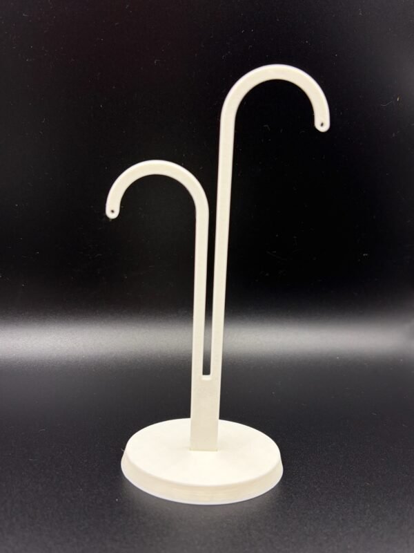 3d printed earring display stand set — set of 3 minimal hook jewellery stands | tall asymmetric, short asymmetric & symmetric | black or white
