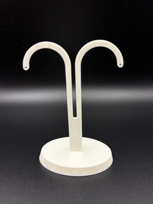 3d printed earring display stand set — set of 3 minimal hook jewellery stands | tall asymmetric, short asymmetric & symmetric | black or white