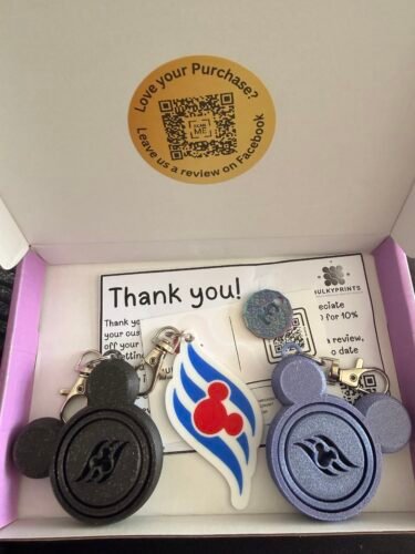 mickey ear cruise bag charm multicolour varieties | 3d printed keychain